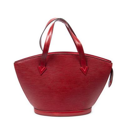 louis vuitton red epi leather tote bag