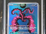 un gros plan d'une carte sur laquelle figure un dragon rose