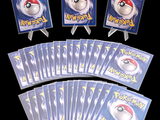 pokemon trading cards are displayed on a black background with a black background