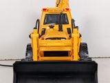a toy bulldozer that is sitting on the floor