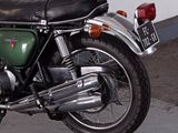 a motorcycle that is parked in a garage
