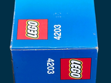 a blue box with a picture of a train on it