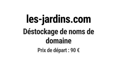 Nom de domaine les-jardins.com.