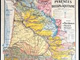 an old map of france showing the regions of france and france