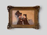 an image of a painting of two people dressed in fancy clothes