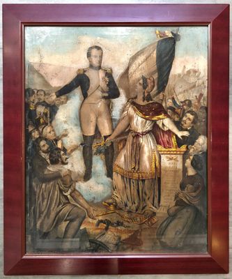 CHROMOLITHOGRAPHIE. Napoléon prophétisant l'avenir de la Fra…