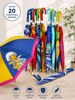 Lot de 20 pièces de parapluie enfant