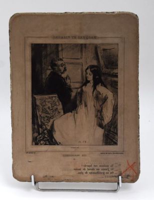 une vieille photo représentant un homme et une femme assis sur une chaise