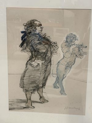 dessin d'un homme et d'une femme debout l'un à côté de l'autre