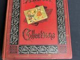a red book with a picture of a girl and a boy on it