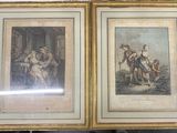 deux photos encadrées représentant deux hommes à cheval