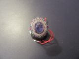 a picture of a broochle with a purple stone in it