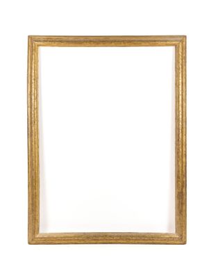 un cadre photo doré sur fond blanc
