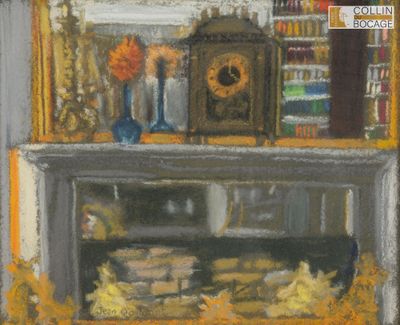 Jean GOULEMOT (1937-2023) Lot de deux pastels : - Vue d'inté…