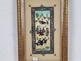 framed picture of a picture of a group of animals in a field