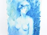 une peinture représentant une femme tenant un bébé dans ses bras