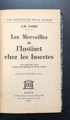 Les merveilles de l'instinct chez les insectes.
