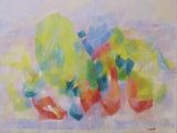 a painting of a bunch of fruit on a table