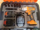 a tool kit that includes a drill, drill driver, and other tools