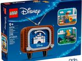 une boîte de Lego contenant un téléviseur