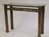 an image of a console table with a glass top