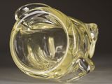 a glass object that is sitting on a table