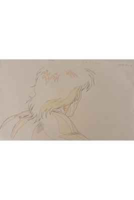 pencil drawing of a woman with long hair and a flower in her hair