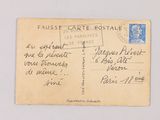 an old postcard with a picture of a woman on it