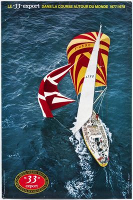 the cover of a magazine with a sailboat in the water