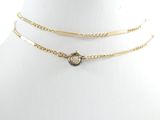 a close up of a mannequin neck with a gold chain
