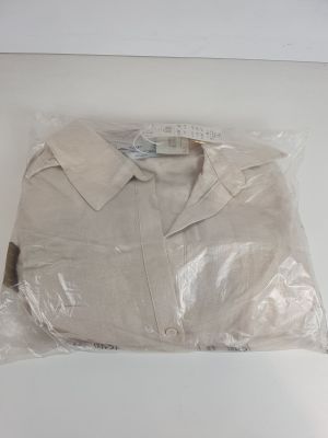 RESERVED - Robe chemisier mélange de lin - Taille L - Beige …