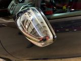 a close up of a car ' s side view mirror