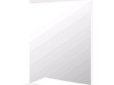 un miroir blanc avec une étagère, accroché au mur