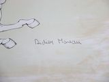 a picture of a drawing of a horse with a name on it