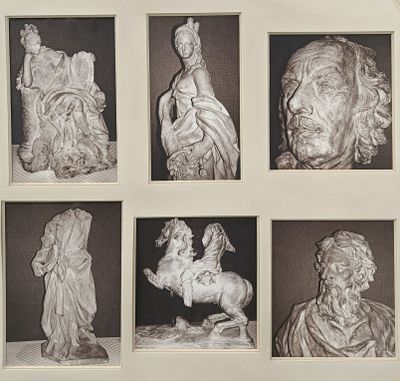 une photo d'une photo représentant un groupe de statues