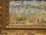 a picture of a painting of a landscape in a gold frame