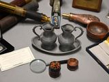 a table that has a lot of items on it