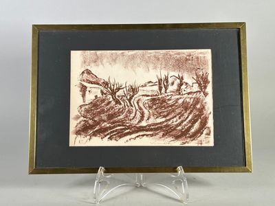 Willy EISENSCHITZ (1889-1974). Campagne en hiver. Lithographie signée 
