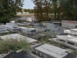 a lot of tombstones that are sitting in the grass