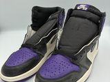 nike air jordan 1 retro high court purple / black - white