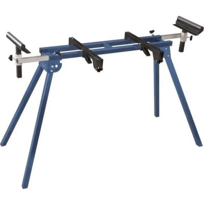 un établi bleu sur lequel sont fixés deux serre-joints