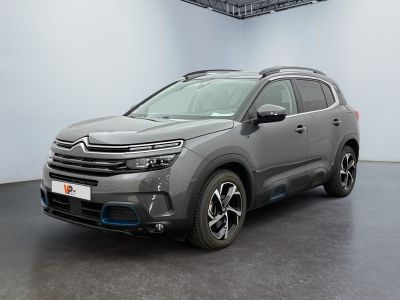 Une Citroën grise est garée dans une grande pièce