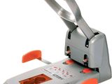an image of a stapler with orange handles on a white background