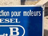 a blue sign that says construction pour moteurs diesel l b