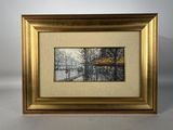 une photo d'une photo d'un tableau dans un cadre doré