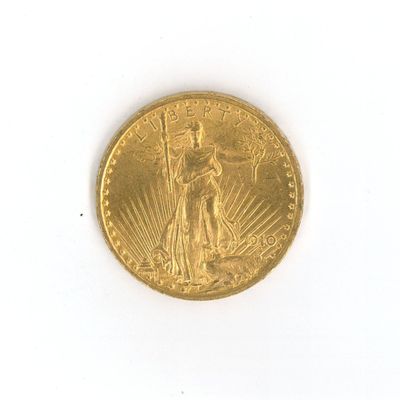 an image of a gold coin on a white surface