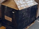 a box that is sitting on a pallet in a warehouse