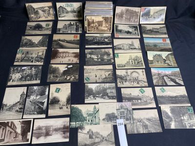 many old postcards that are on the table