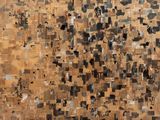 a brown and black mosaic pattern on the wall of a building