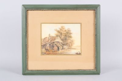 Paysage : aquarelle portant une signature "Michel", 13 x 16 …